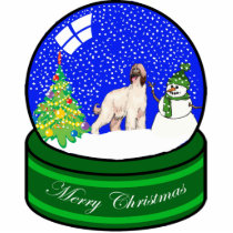 afghan hound snow globe photo cut outs