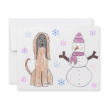 Afghan Hound & Snowman invitations