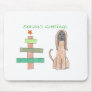 Afghan Hound Stick Tree Mouse Pad