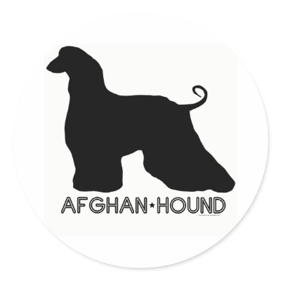 Afghan Hound Sticker by dogsilhouettes