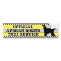 Afghan Hound Taxi Service Bumper Sticker bumper stickers