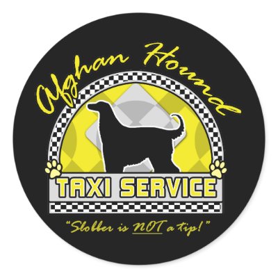 Afghan Hound Taxi Service by MenagerieMayhem