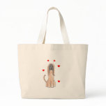 Afghan Hound Valentine Ears Tote Bag