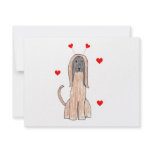Afghan Hound Valentine Ears invitations