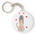 Afghan Hound Valentine Ears Key Chains