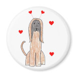 Afghan Hound Valentine Ears Magnet