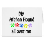 Afghan Hound Walks Design Card
