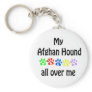 Afghan Hound Walks Design Key Chain