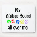 Afghan Hound Walks Design mousepads