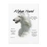 Afghan Hound (wht) History Design Postcard