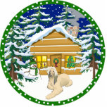 Afghan Hound winter Photo Sculpture