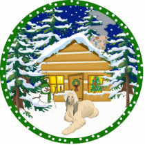 Afghan Hound winter Photo Sculpture