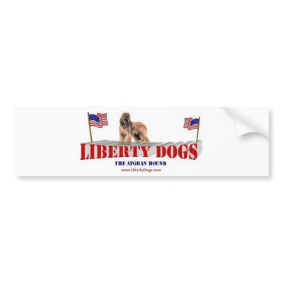 Afghan Hound with Flags Bumper Sticker by emgtay