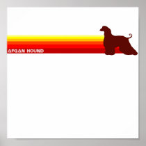 Afghan Hound With Stripes Print