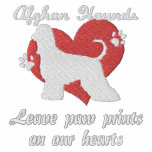 Afghan Hounds Leave Paw Prints Embroidered Shirt