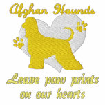 Afghan Hounds Leave Paw Prints Embroidered Shirt