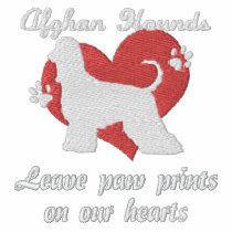 Afghan Hounds Leave Paw Prints Embroidered Shirt