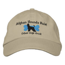 Afghan Hounds Rule Embroidered Hat