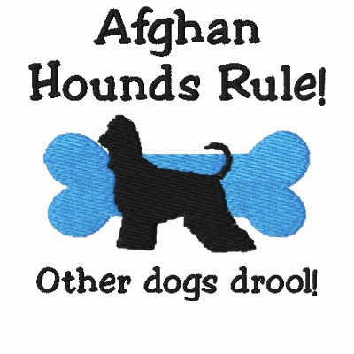 Afghan Hounds Rule Embroidered Shirt (Polo) by MenagerieMayhem