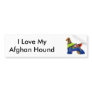 AfghanHound Patchwork Pet Bumper Sticker