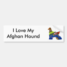 AfghanHound Patchwork Pet Bumper Sticker