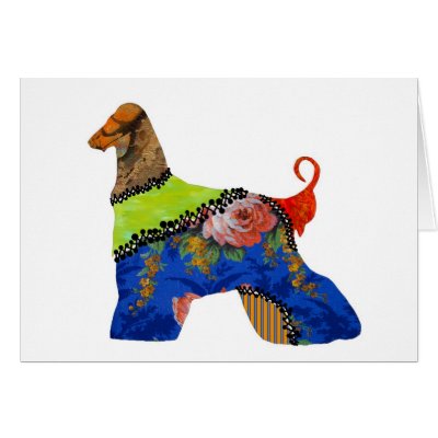 AfghanHound Patchwork Pet Card by jaisjewels