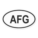 Afghanistan "AFG" stickers