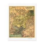Afghanistan and Surrounding Countries Map Postcards