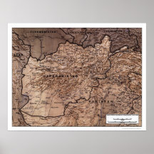 Afghanistan Detailed Map 1999 Print
