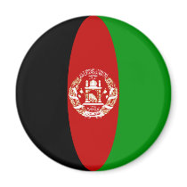 Afghanistan Fisheye Flag Magnet