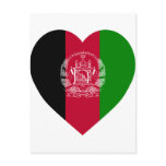Afghanistan Flag Heart postcards