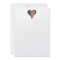Afghanistan Flag In A Heart Invite