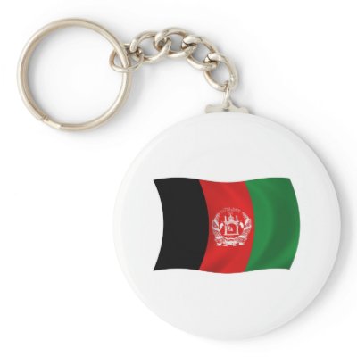 Afghanistan Flag Keychain by LivingFlags2