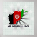 Afghanistan Flag Map 2.0 posters