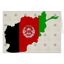 Afghanistan Flag Map full size Card