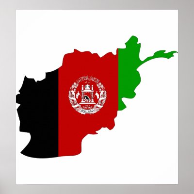 Afghanistan Flag Map full size Posters by representmycountry