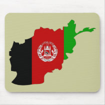 Afghanistan flag map mouse pad