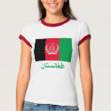 Afghanistan Flag with Name in Pashto t-shirts