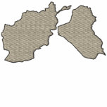 Afghanistan & Iraq Map Embroidered Shirt