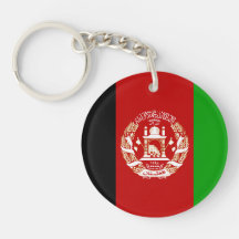 Afghanistan Key Chain Round Acrylic Keychains