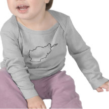 Afghanistan Map Tee Shirt