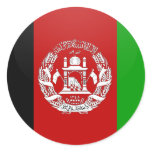 Afghanistan quality Flag Circle Sticker