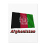 Afghanistan Waving Flag with Name Post Cards