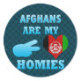 Afghans are my Homies Round Stickers