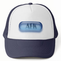 AFK Away From Keyboard Blue Button Hat