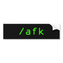/afk bumper stickers