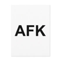 AFK POSTCARD