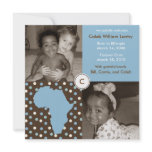 Africa Block: Blue Polkas invitations