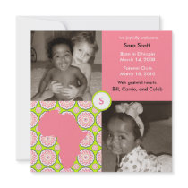 Africa Block: Pink Flora Custom Invite
