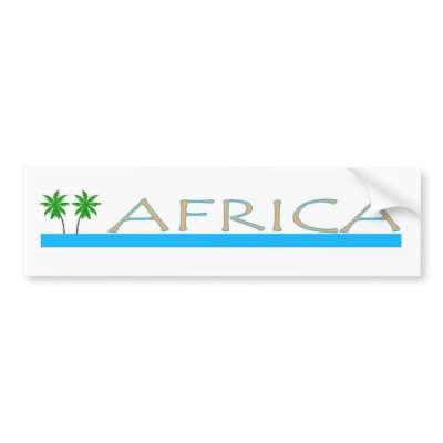 Africa Bumper Sticker by bartstshirts